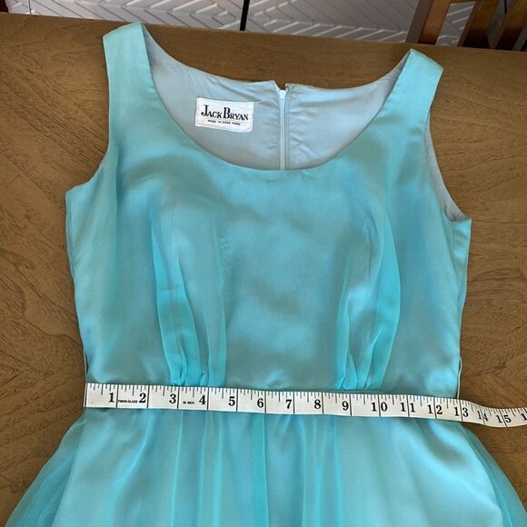 Vintage Jack Bryan 1960's Blue Chiffon Gown - Picture 9 of 11